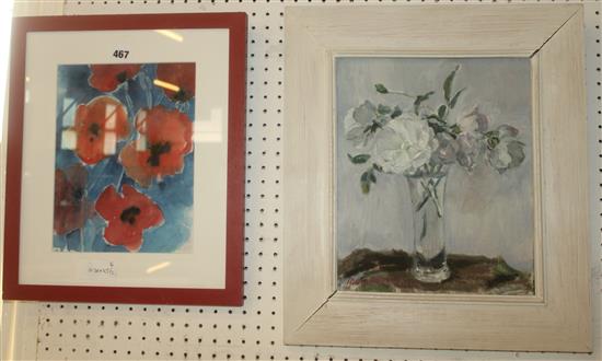 Margaret Treherne oil & another of flowers